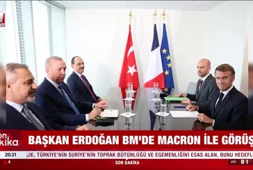 Başkan Erdoğan BM’de Macron ile görüştü