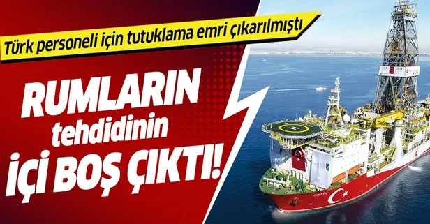 Türk personeli için tutuklama emri çıkaran Rum Yönetimi’nin tehdidinin içi boş çıktı!