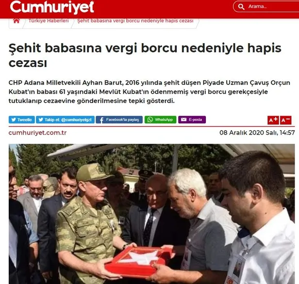 Adana Valiliği CHP yandaşı medyanın şehit babası üzerinde kurduğu algı oyununu bozdu - 1