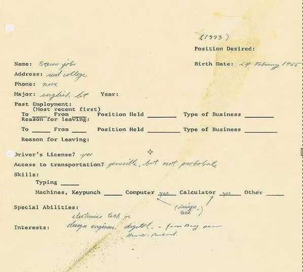 Apple'ın kurucusu Steve Jobs'un 18 yaşında da tutkuluymuş: İş başvurusu rekor fiyata alıcı buldu-1