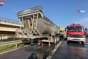 TEM Otoyolu'nda korkutan yangın!