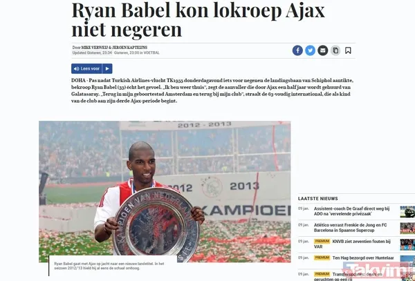 Son dakika Galatasaray haberleri | Galatasaray'dan ayrılan Ryan Babel'den olay gönderme - 9