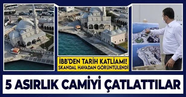 İBB’den tepki çeken çalışma: Mimar Sinan’ın 1580 yılında yaptığı Şemsi Paşa Camii duvarında çatlaklar oluştu!