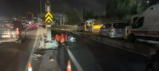 Refüje çarpan motokurye hayatını kaybetti