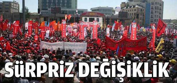 1 Mayıs kutlamarında sürpriz değişiklik