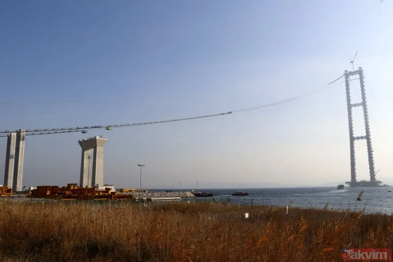 1915 Çanakkale Köprüsü�nün kulelerinin yüksekliği Eyfel Kulesi�ni geçti