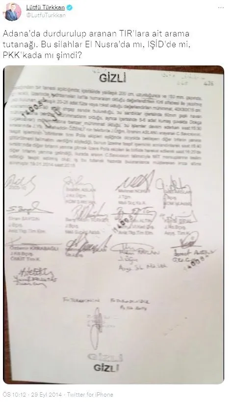 Şehit ailesine küfreden İYİ Partili Lütfü Türkkan MİT TIR'ları kumpasındaki gizli belgeleri Can Dündar'dan önce temin etmiş!-5