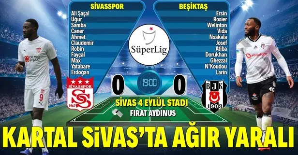 Beşiktaş Sivas’ta yara aldı! Sivasspor 0-0 Beşiktaş MAÇ SONUCU ÖZET