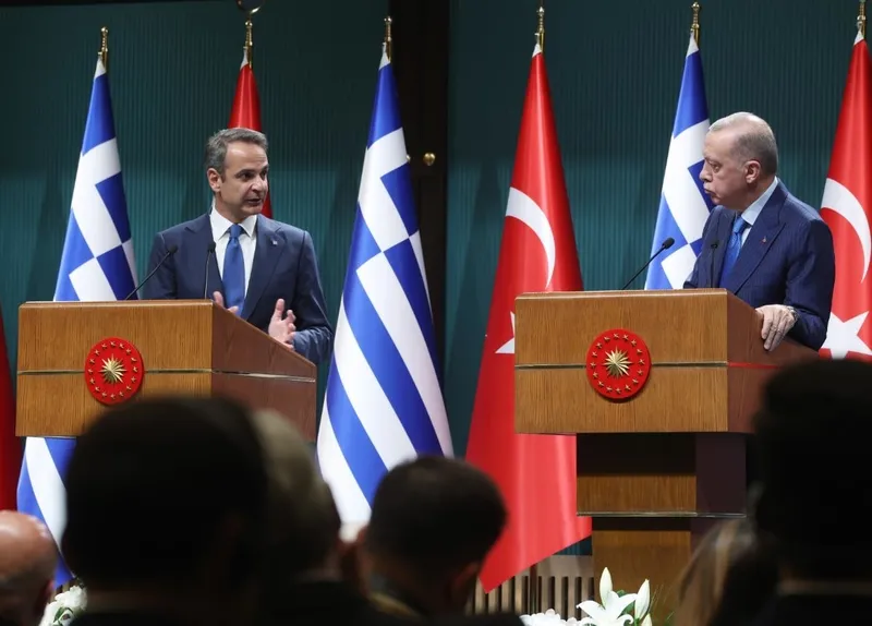 Başkan Recep Tayyip Erdoğan ve Yunanistan Başbakanı Kiryakos Miçotakis