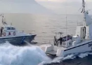 Türk sahil güvenlik ekibi, Türk kara sularını ihlal eden Yunan sahil güvenlik botunu kovaladı