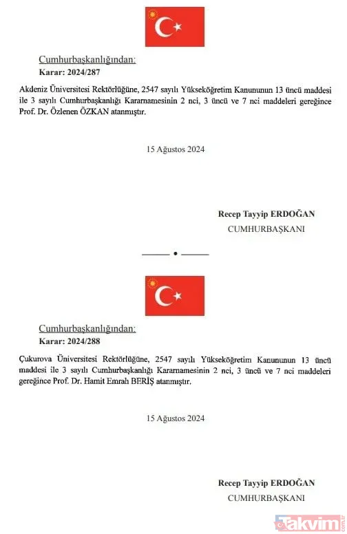 Başkan Erdoğan imzaladı: Atama kararları Resmi Gazete'de! Emniyet Genel Müdürlüğü ve Jandarma Genel Komutanlığı'na yeni isimler - 22