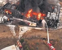 Alev alev yanan fabrikaya 50 araç ve 170 personelle müdahale edildi