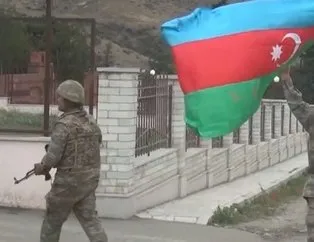 Talış köyünde Azerbaycan bayrakları dalgalanıyor!