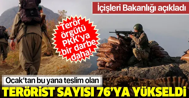 Son dakika: İçişleri Bakanlığı açıkladı: 1 terörist daha teslim oldu