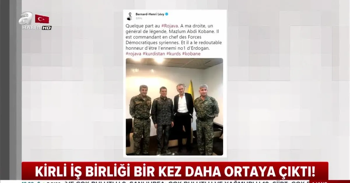 Mossad ajanı Henri Levy, YPG'nin sözde lideri Ferhat Abdi Şahin ile görüştü!