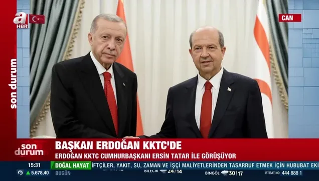 Başkan Erdoğan, Ersin Tatar ile görüştü!
