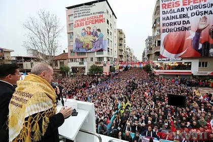 Başkan Erdoğan Nazilli’de vatandaşlara hitap etti! Dikkat çeken pankart: Oyunu bozalım gari efem
