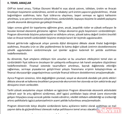 Orta Vadeli Program yayınlamdı: İşte sayfa sayfa 3 yıllık yol haritası - 34