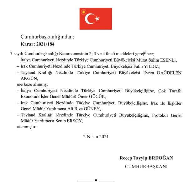 Son dakika: Başkan Erdoğan imzaladı! Büyükelçi atamaları Resmi Gazete'de... Kim geldi kim gitti?-5