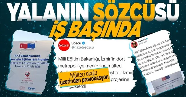 Yalan haberciliğin merkezi olan Sözcü’den yeni skandal! Mülteci okulu provokasyonları ellerinde patladı