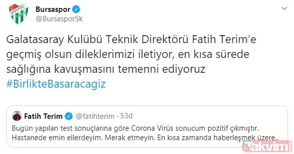 Corona virüse yakalanan Fatih Terim'e destek mesajları: Nefesim daralıyor - 20