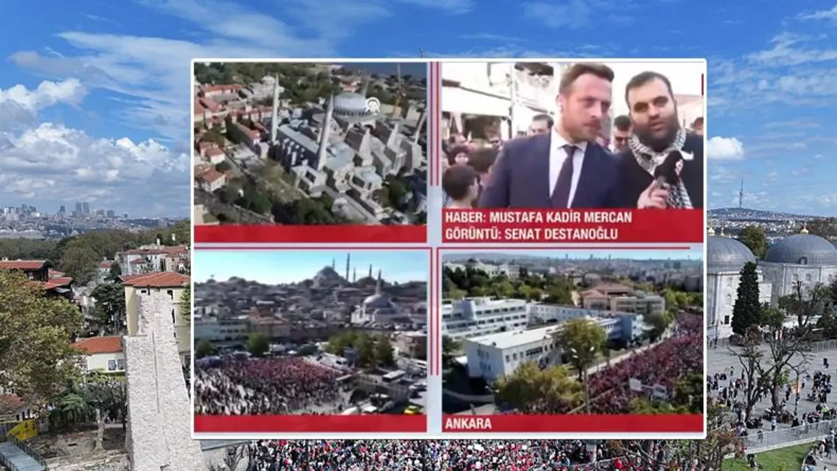 İstanbul'da Filistin'e destek yürüyüşü: "Bir gün İsrail yok olacak"
