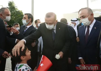 Başkan Recep Tayyip Erdoğan Dubai’de: Türk bayrakları ve mehteran takımlı coşkulu karşılama