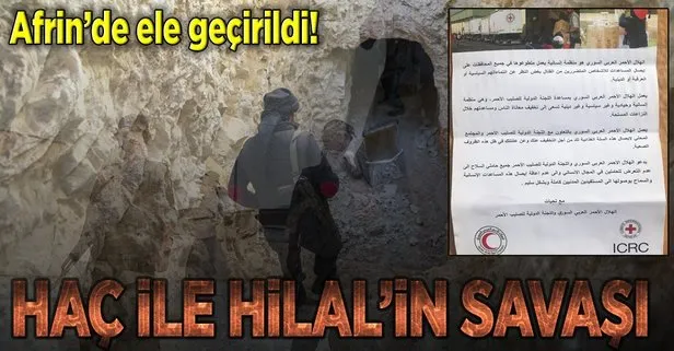 Afrindeki PYD/PKK sığınaklarında Kızılhaç yardımı bulundu