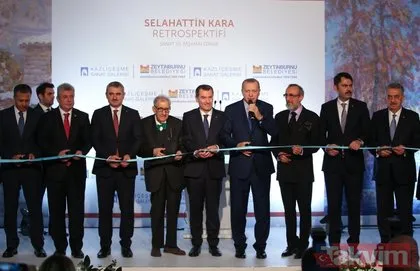Başkan Recep Tayyip Erdoğan ’Selahattin Kara Resim Sergisi’nin açılışına katıldı