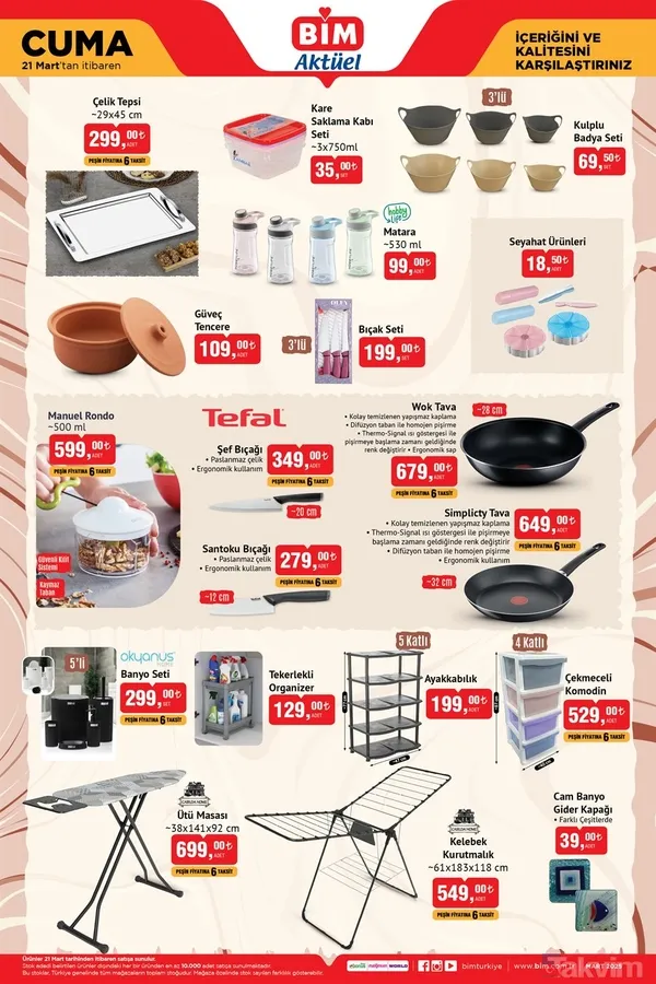 BİM'de mikrodalga fırın, çay makinesi ve çeyiz fırsatı! BİM 18-21 Mart aktüel kataloğu geldi - 21
