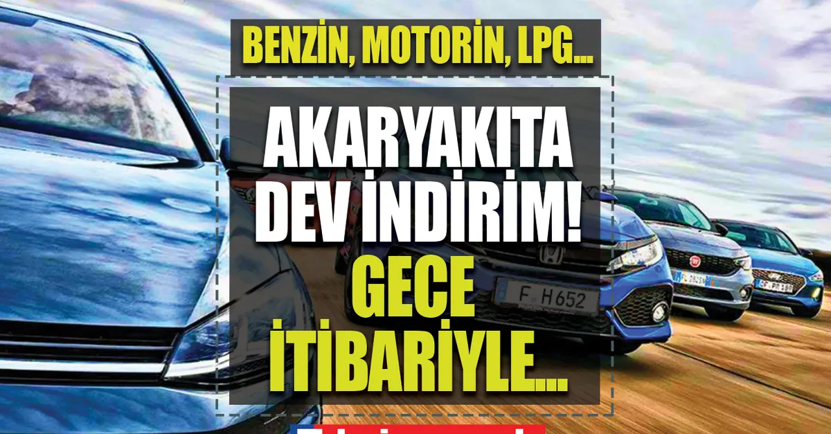 Son dakika akaryakıta flaş İNDİRİM! Litresi 24 TL altına düşüyor! 1 litre BENZİN, MOTORİN, LPG kaç TL oldu? Gece yarısı 1 lira 76 kuruş...