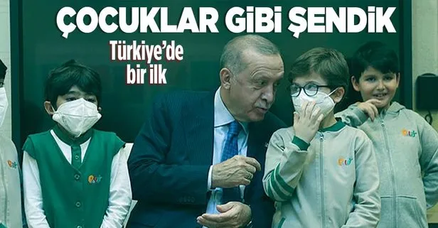 Başkan Erdoğan Palet Türk Müziği İlkokulu’nun açılışını gerçekleştirdi: Kanun seçen öğrenciler var mı?