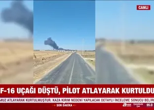 Yalova’da F-16 uçağı düştü! İlk görüntüler!