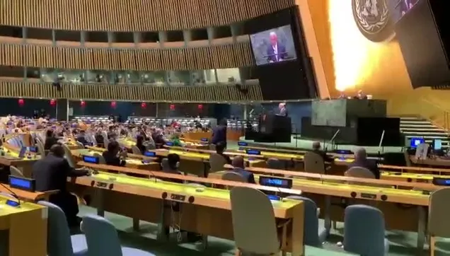 Filistin BM Temsilcisi Mansur’dan tokat gibi sözler! İsrail'in BM Temsilcisi Gilad Erdan BM'den kaçtı
