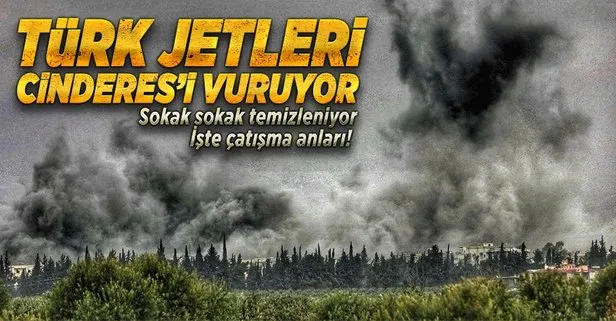 Türk savaş uçakları Cinderes’i bombalıyor