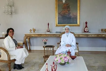 Emine Erdoğan, Malcolm X'in kızı İlyasa Şahbaz ile görüştü