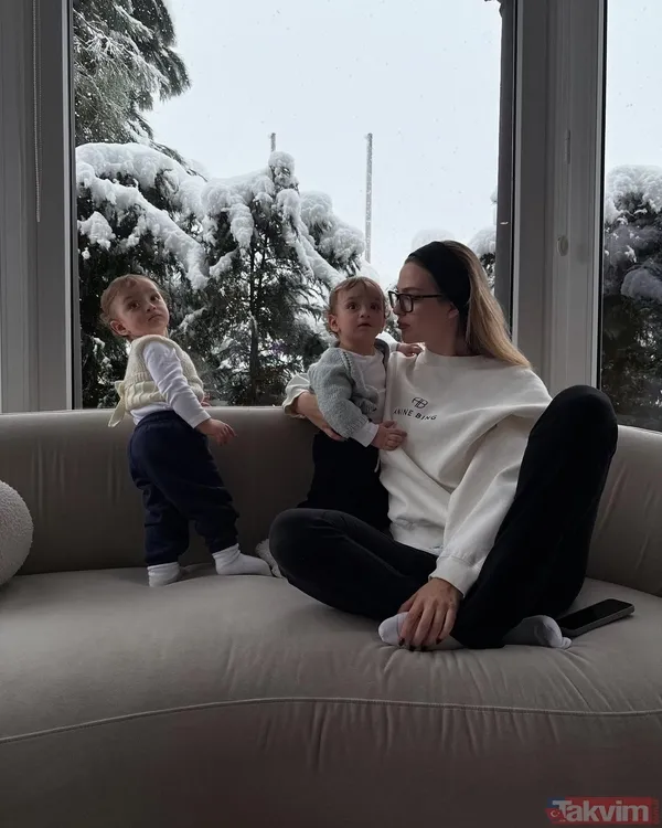 Yasemin Şefkatli ve İdo Tatlıses’in ikizlerinin kar keyfi! İlgi odağı oldular! - 6
