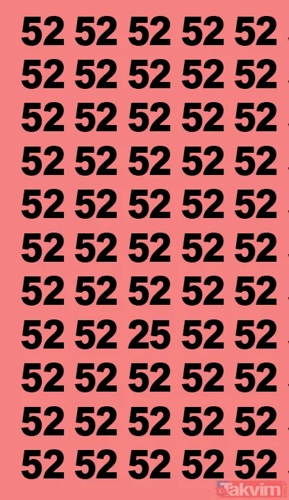 82 sayısının içindeki tek farklı sayıyı bulabilir misin? Ben bu bulmacayı çözerim diyenler buyursun gelsin - 10