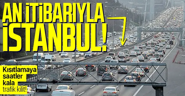 Hafta sonu kısıtlamasına saatler kala İstanbul'da trafik resmen durdu! Bu yollara dikkat!