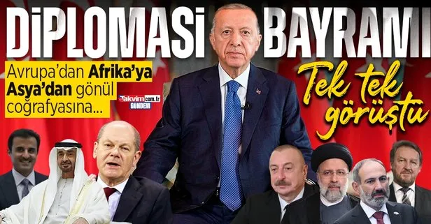 Başkan Erdoğan’ın bayram diplomasisi sürüyor! Peş peşe kritik temaslar: Almanya, Katar, BAE, Azerbaycan, İran...