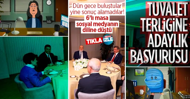 Hala ortak aday çıkaramayan 6'lı masa sosyal medyanın diline düştü! Tuvalet terliğine adaylık başvurusu