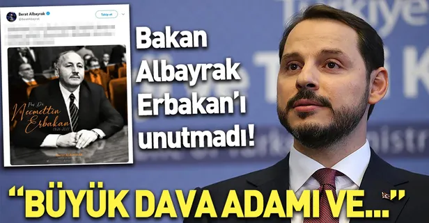Bakan Berat Albayrak'tan Erbakan mesajı