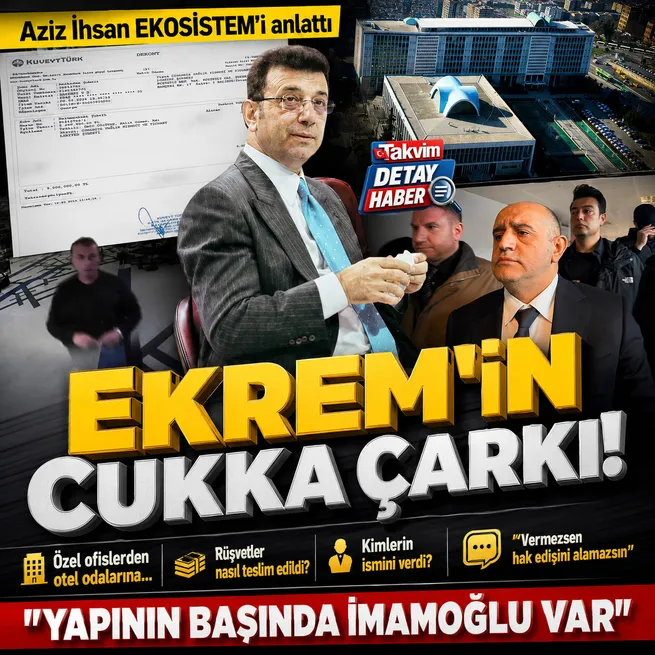 Aziz İhsan Aktaş Ekosistemi anlattı: Yapının başında Ekrem İmamoğlu var! Paralar otelde ve özel ofiste teslim edilir