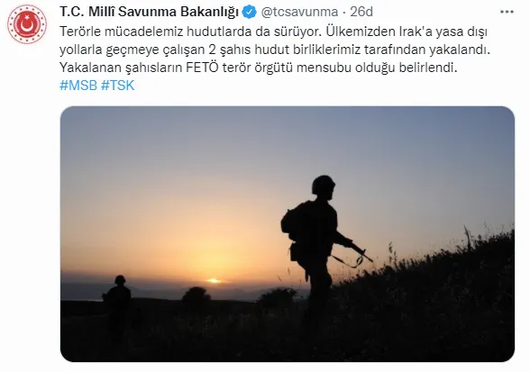 Son dakika: MSB: Irak'a geçmeye çalışan 2 FETÖ üyesi yakalandı-1