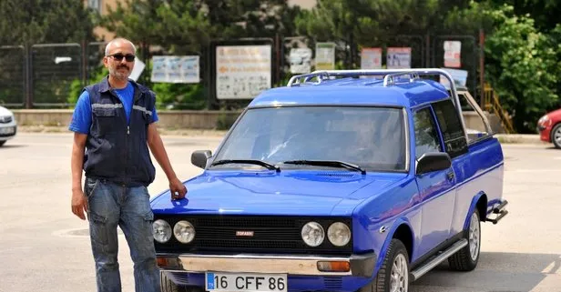 Bursa’da otomobil tamircisi Soydan Demir, Tofaş Kartal marka otomobilini kamyonete çevirerek çocukluk hayalini gerçekleştirdi