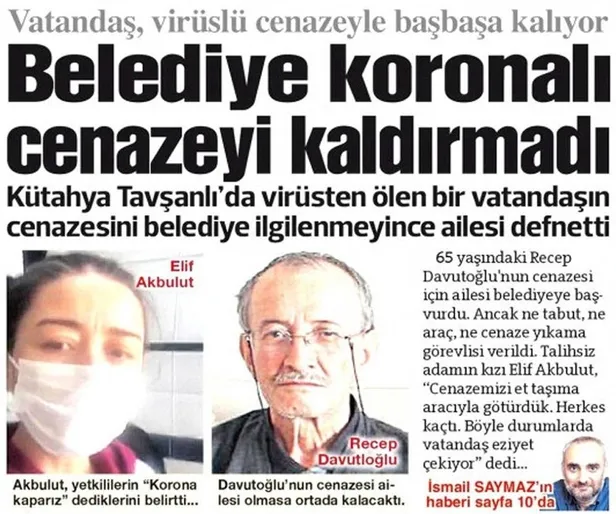 Yine Sözcü yine yalan! "Belediye koronalı cenazeyi kaldırmadı" iftirası ellerinde patladı!-1