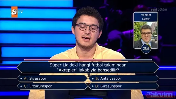 Kenan İmirzalıoğlu sordu, Kim Milyoner Olmak İster'de Yeşilçam rüzgarı esti! Neşeli Günler, Münir Özkul ve Adile Naşit... - 24