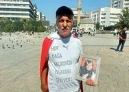 İzmirde evlat nöbetini sürdüren baba Mehmet Laçin Ankaraya yürüyüşe başladı