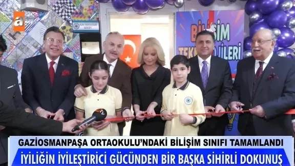 Müge Anlı ekibi 1,5 Milyon TL'lik ödülü eğitime bağışladı: Gaziosmanpaşa'da bilişim sınıfı açıldı