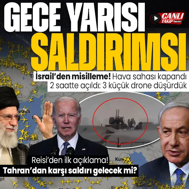 İsrailden misilleme! İran açıkladı 3 drone düşürüldü: Kapatılan hava sahası yeniden açıldı! Reisiden ilk mesaj: Karşı saldırı gelecek mi?
